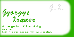 gyorgyi kramer business card