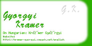 gyorgyi kramer business card